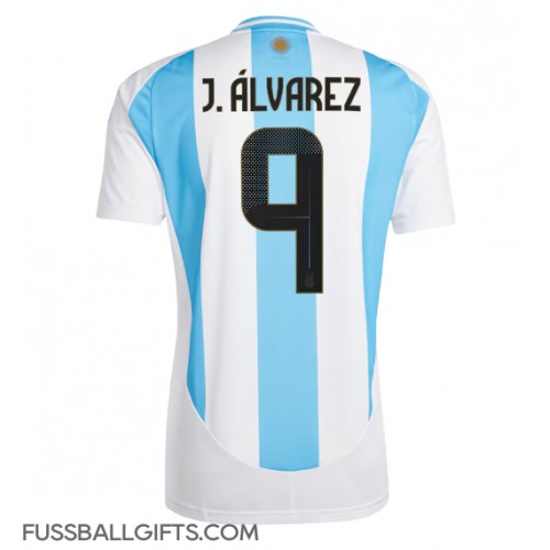 Argentinien Julian Alvarez #9 Fußballbekleidung Heimtrikot Copa America 2024 Kurzarm